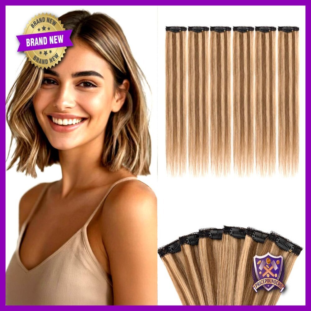Clip-In Human Hair Extensions Seamless Invisible Volume Daily Use